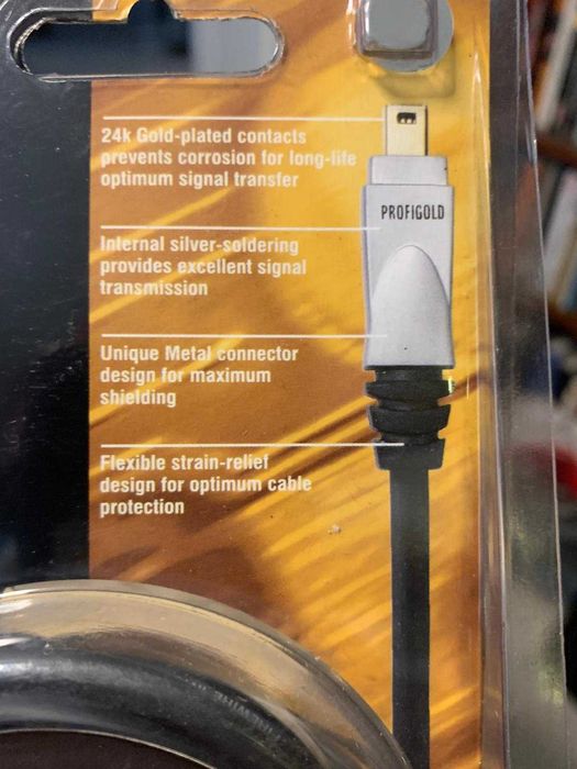 FIREWIRE CABLE 4-pin to 4-pin PROFESSIONAL GOLD (New & Sealed!)64585755420802123