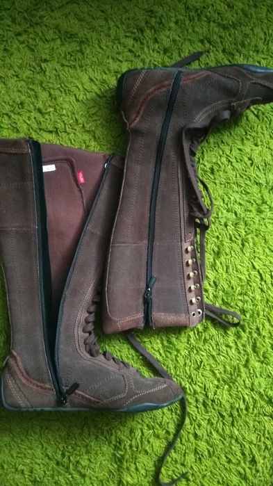 ESPRIT сапоги замшевые новые высокие берцы Эсприт