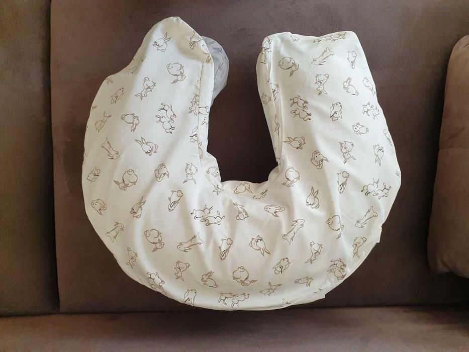 IKEA LEN -  Poduszka do karmienia, szara plus dodatkowe pokrycie