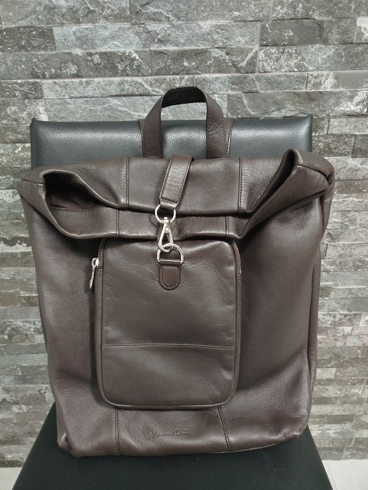 Mochila em pele Massimo Dutti