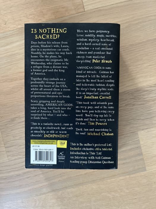 Neil Gaiman American Gods in English po angielsku