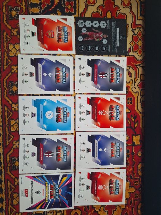 Zestaw 10 kart Topps Match Attax 2025/26 | Black Edge, Inserty, Stan BDB!