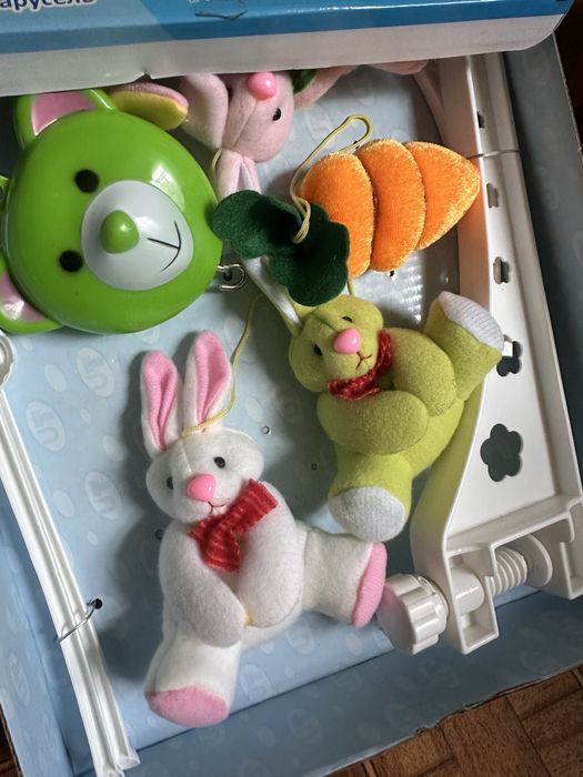 Карусель Мобіль на ліжечко Сонячний зайчик м 'які іграшки