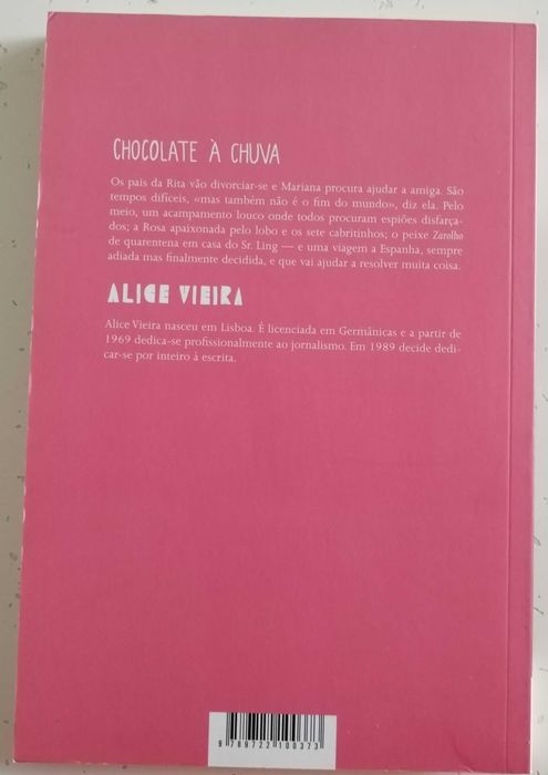 Chocolate à chuva de Alice Vieira.