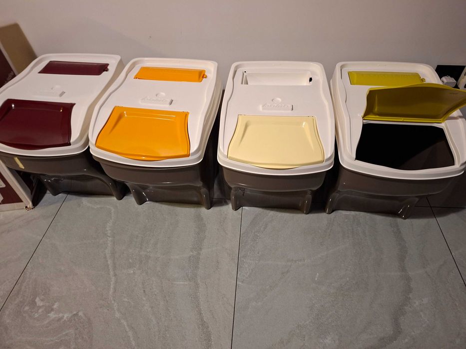 Kosz na śmieci do segregacji POKER PLUS 4x27L zestaw