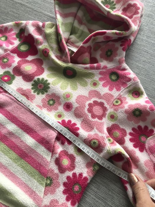 Bluza polarowa kwiaty r.98