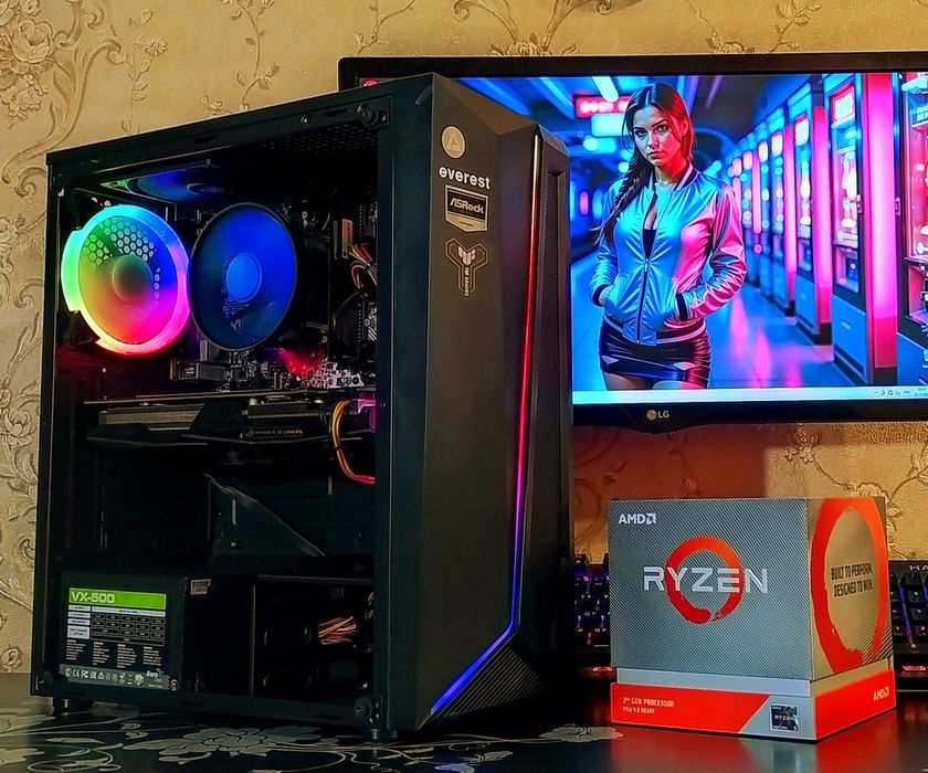 Ryzen 5 2600/ GTX1060 6Gb/ 16Gb  DDR4 SSD игровой компьютер ПК