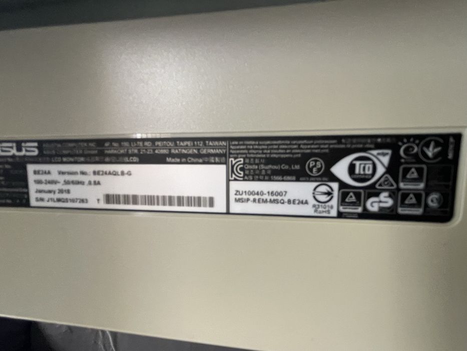 ASUS BE24AQLB-G Biznesowy FULLHD Pivot WUXGA 1920x1200