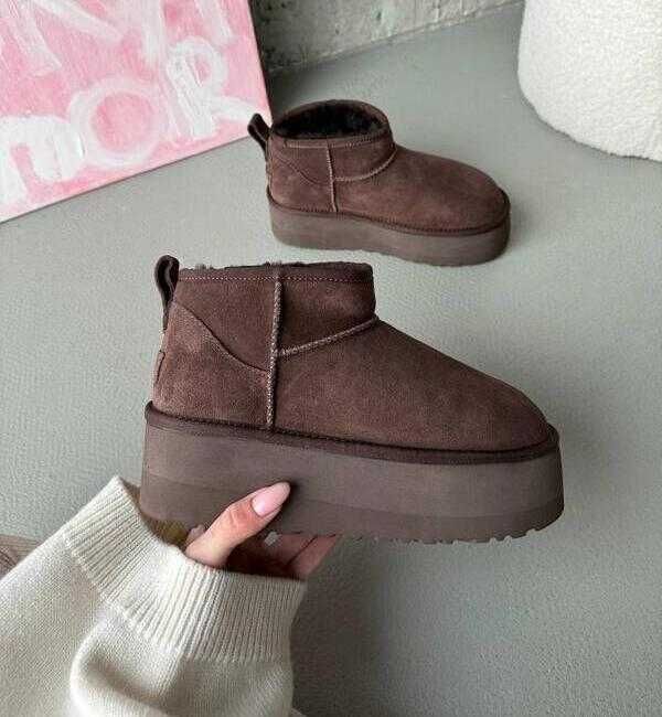 Угги/Угг/Уггі/Уги/Угі/UGG Australia Ultra Mini Platform 5 см Chocolate