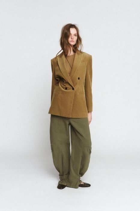 Вельветовий блейзер Zara оверсайз