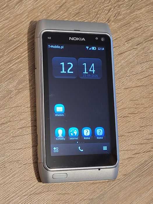Nokia N8 N8-00 Symbian Anna Belle stary telefon komórkowy N95  Xenon flash aparat kabel MicroUSB CA-101 vintage rare smartfon dawnofon 3310