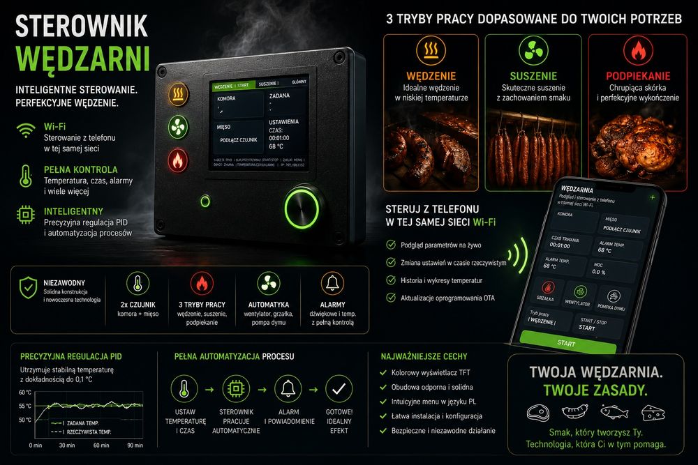 Sterownik wędzarni elektrycznej