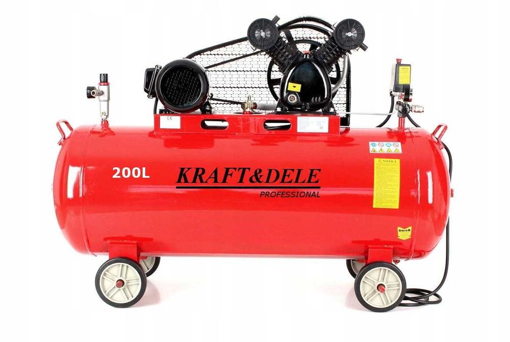Kompresor 200L Sprężarka 5,9KM 400V 690L 2Tłotki Kraft Jakość Sklep
