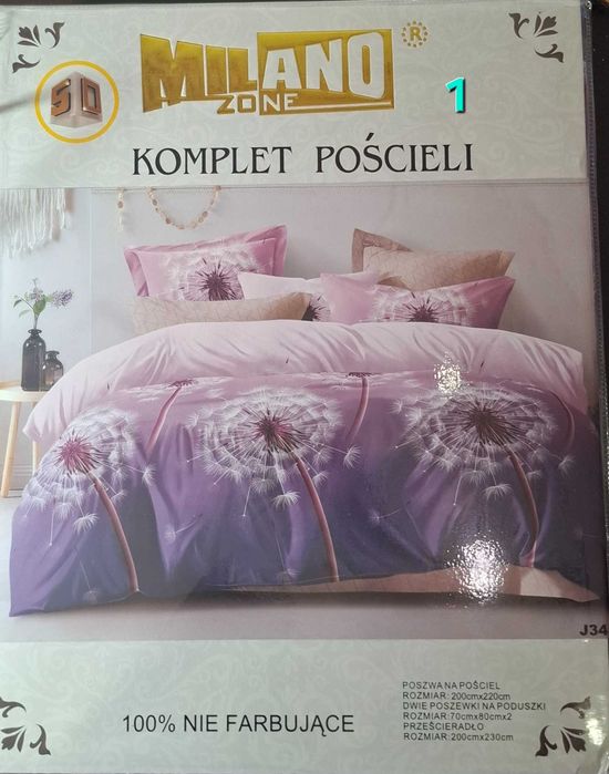 Komplet pościeli z prześcieradłem 200 cm x 220 cm Milano Zone