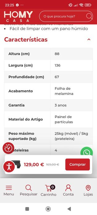Secretária cinza com OFERTA de 1 espelho