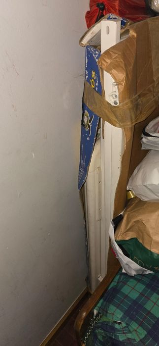 Selling a nearly new wooden baby crib in good condition for €80