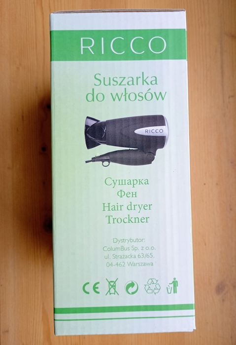 Suszarka do włosów Ricco podróżna na basen