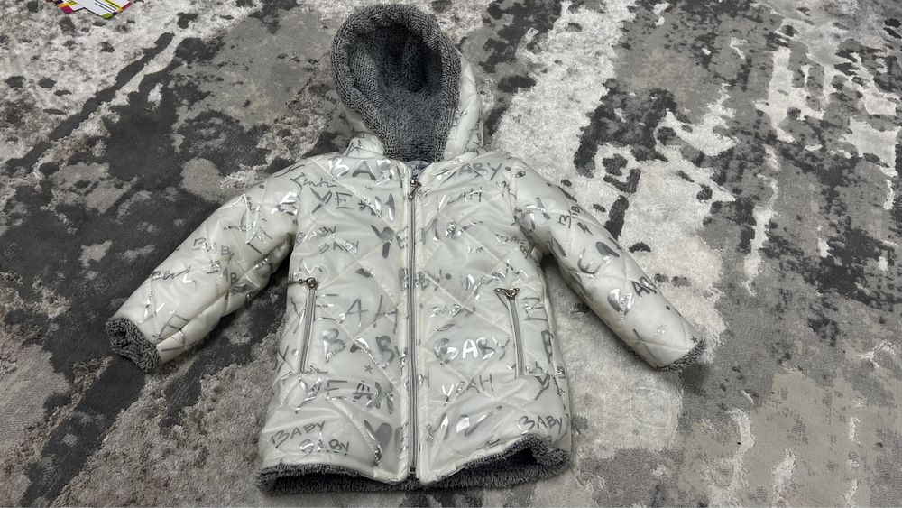 Сіра куртка нова на 2-3 роки зимова Туреччина