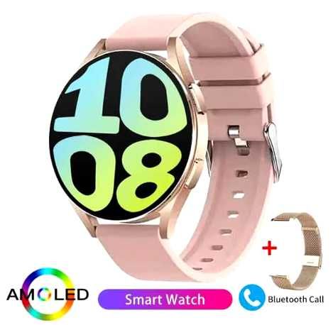 Elegancki damski smartwatch + złota i beżowa bransoleta. OKAZJA!
