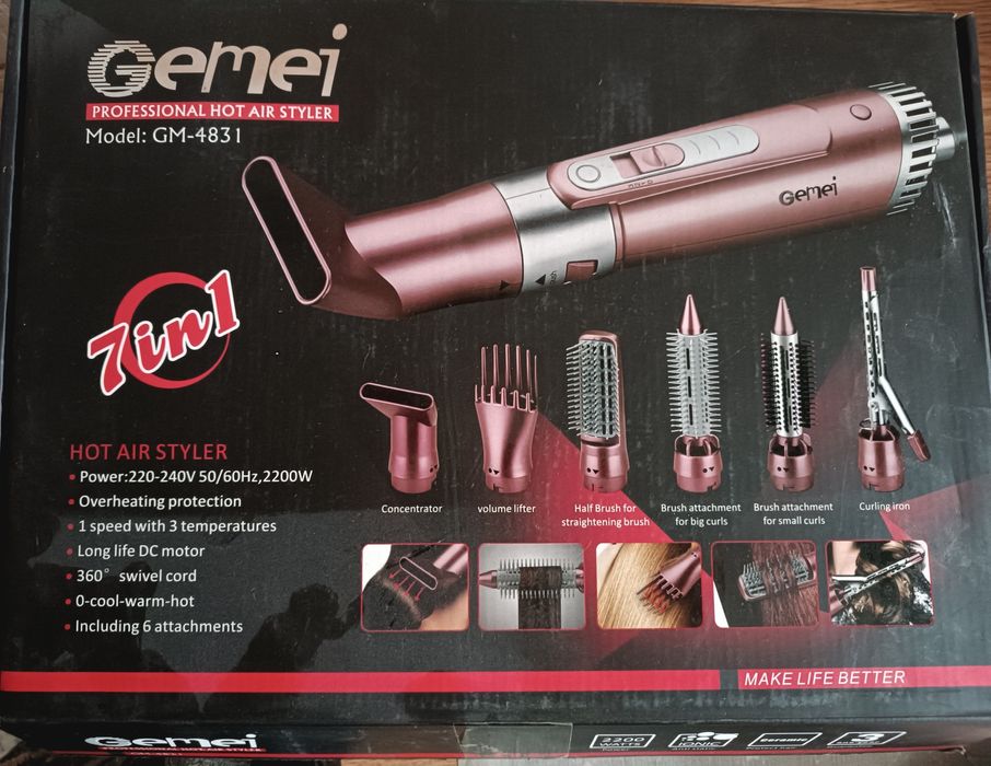 Насадки до стайлера, фена 7 в 1 Gemei GM-4831