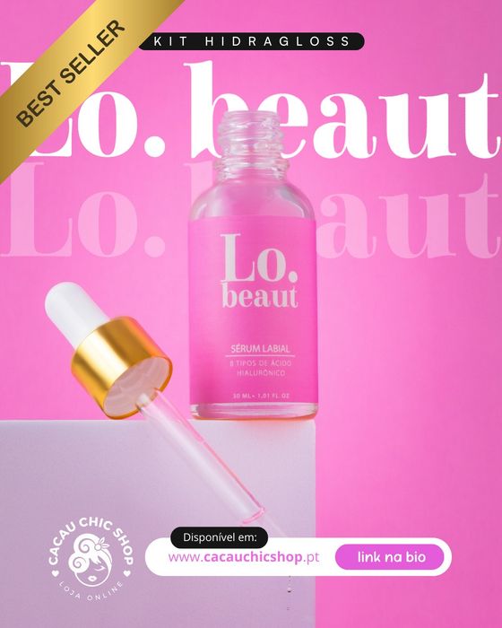 Sérum Labial LO BEAUT 30 ml - Hidragloss e Pré Micro Labial
