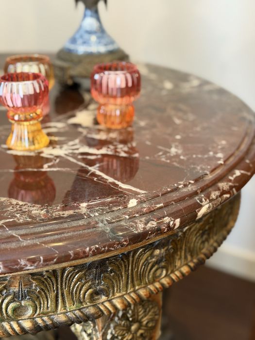 Mesa redonda estilo louis xvi