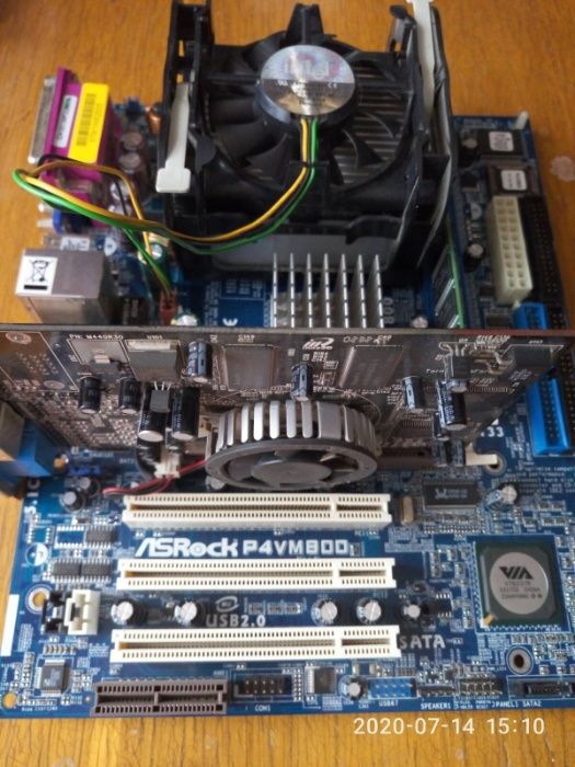 Комплект материнка+процессор+память+видеокарта