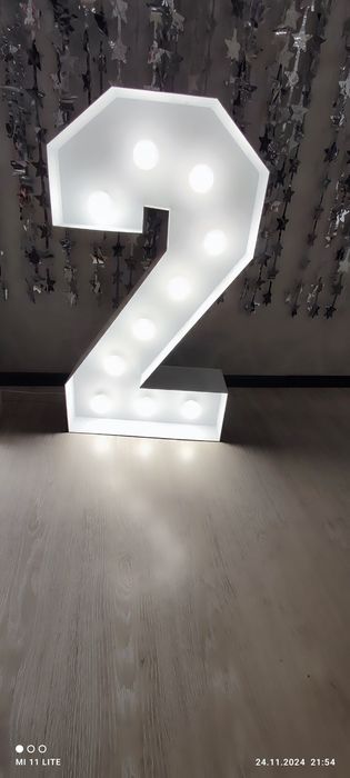 Светящиеся цифры, 1 метр, объемные