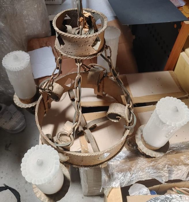 Candeeiro ferro antigo