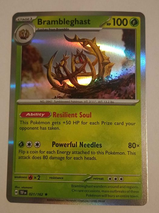 HOLO Brambleghast 021/162 Karta POKEMON TCG Temporal Forces