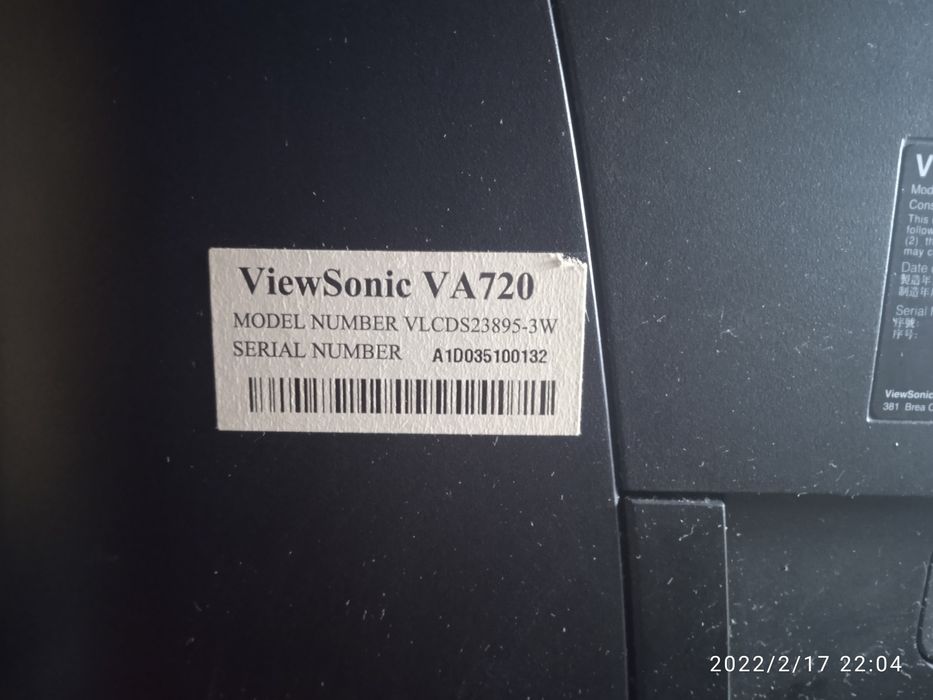 Продам монітор ViewSonic VA720 17"