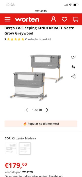 Berço Co-Sleeping KINDERKRAFT