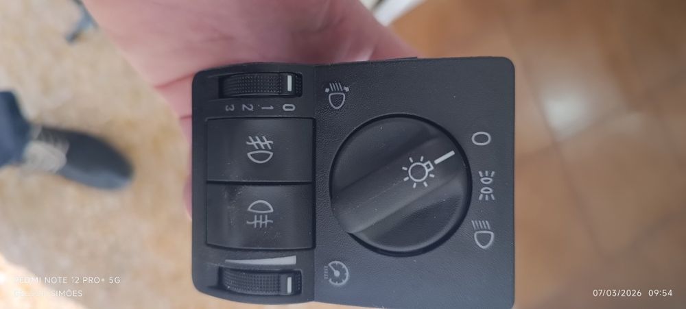 Chave de luzes, comutador de farol