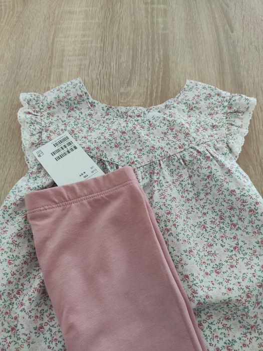 Bluzka tunika Newbie i spodenki H&m nowe 110 rozmiar