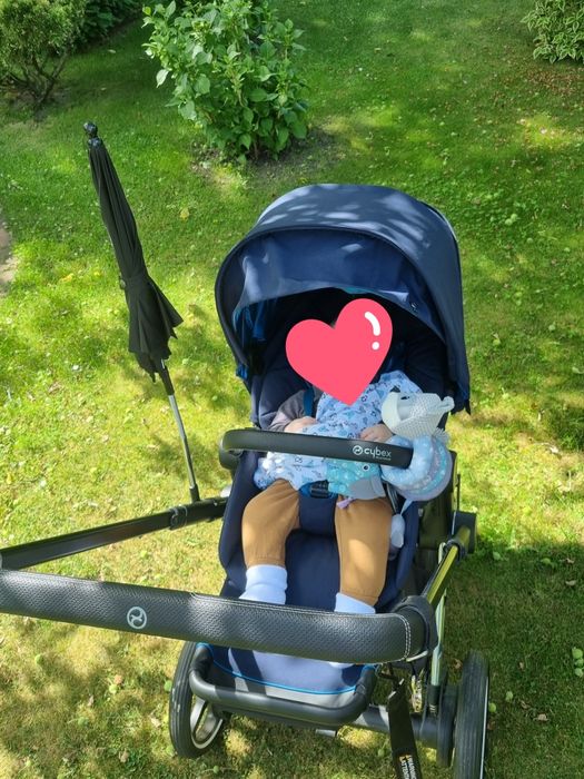 Cybex e-Priam 1.0 Navy Blue 3w1 + bogaty zestaw akcesoriów! Po 1 dziecku!