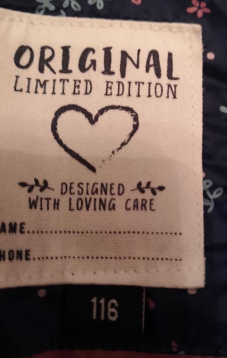 Kurtka wiosna jesień granat pikowana 116 dla dziewczynki