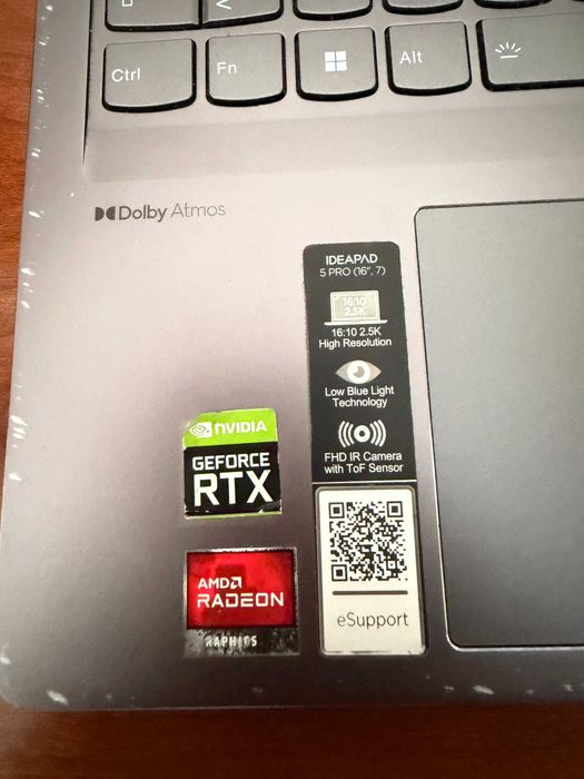 Lenovo IdeaPad PRO 5|16" 2.5K|Ryzen 7- 6800HS Creator Edition|RTX3050|