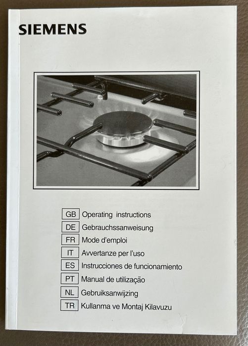 Siemens Fogão a gás (3 queimadores) e 1 elétrico (600W)