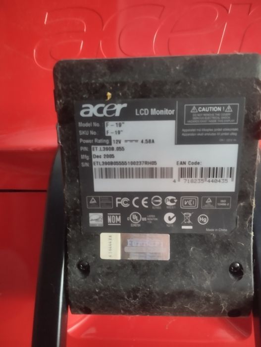Монітор Acer Ferrari F-19 розбока: 500 грн. - Мониторы Чемеровцы