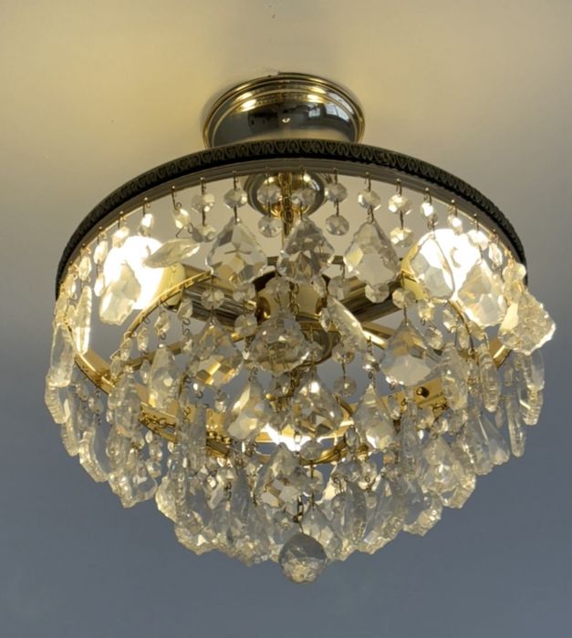 Plafond lustre em cristal