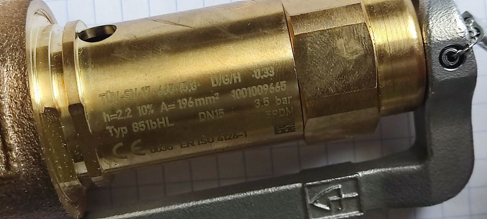 Zawory bezpieczeństwa DSV 15-3,5 DGH