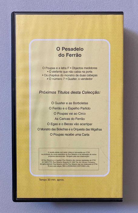 [VHS] Rua Sésamo: O Pesadelo do Ferrão (não testado)
