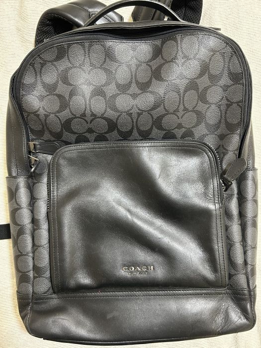 Mochila para PC portatil marca COACH em pele