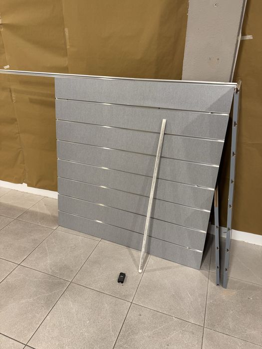 24 placas de Exposição parede | Cinzentas | Madeira