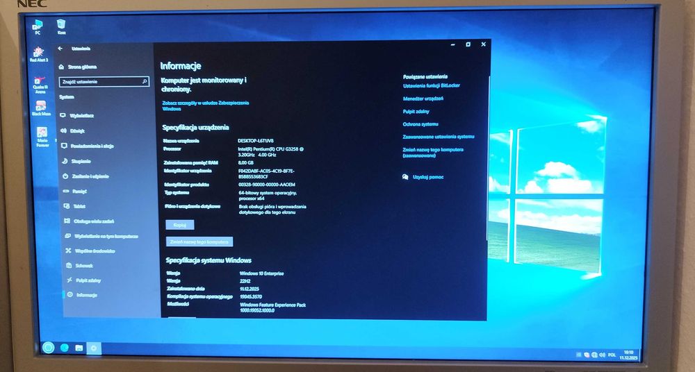 Komputer stacjonarny Intel , G3258 , ASUS GTX 660 2 GB ,  8 GB Ram