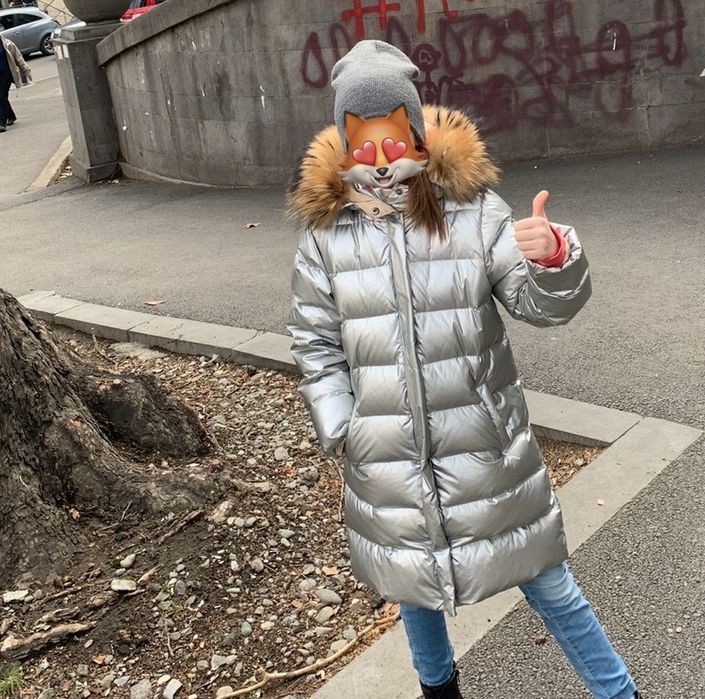 Зимовий пуховик, гарний стан, зріст 130 ( 8-10 років)