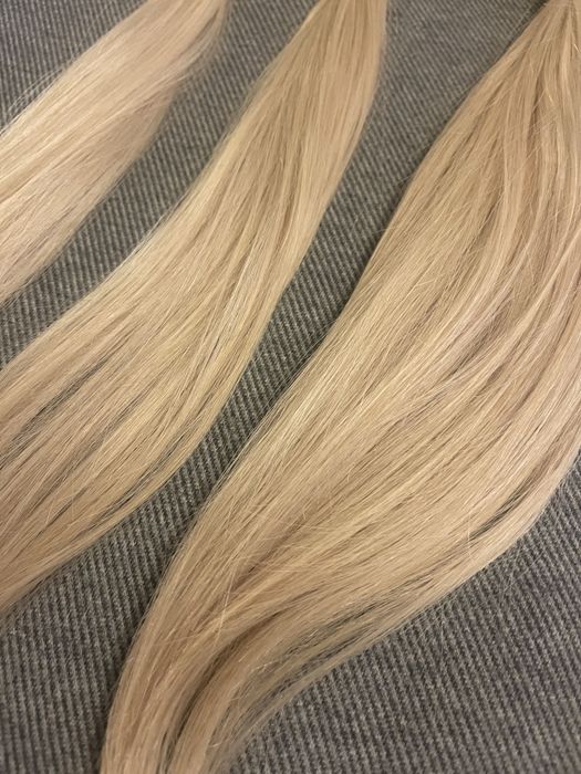 Włosy jasny blond do przedłużania keratyna 40-45 cm