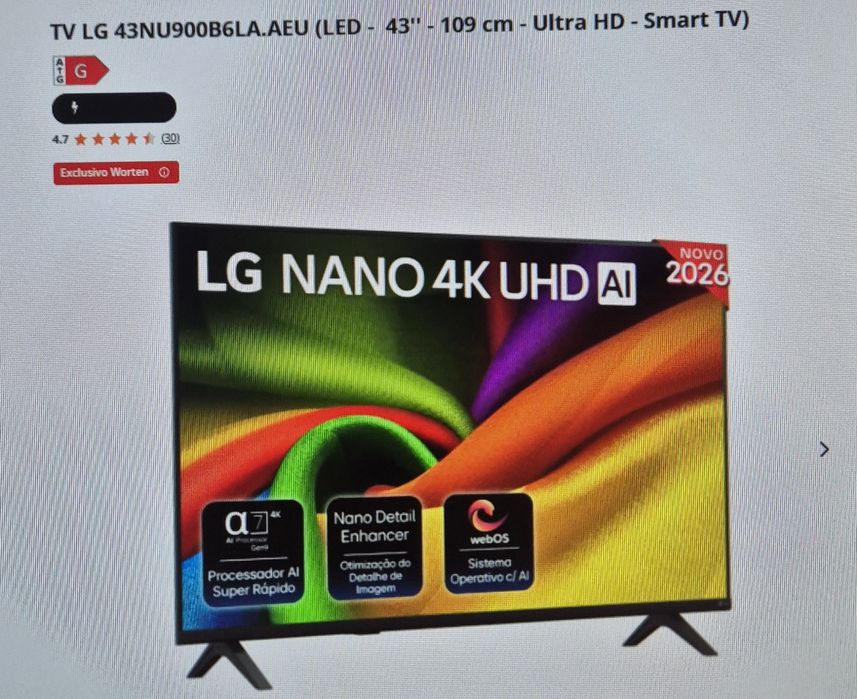 Tv LG 43NU900B6LA.AEU 43