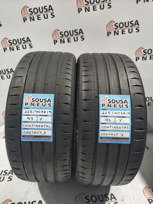 2 pneus semi novos 225-40R19 Continental- Oferta dos portes