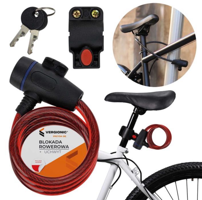 Blokada rowerowa 1m + dwa klucze